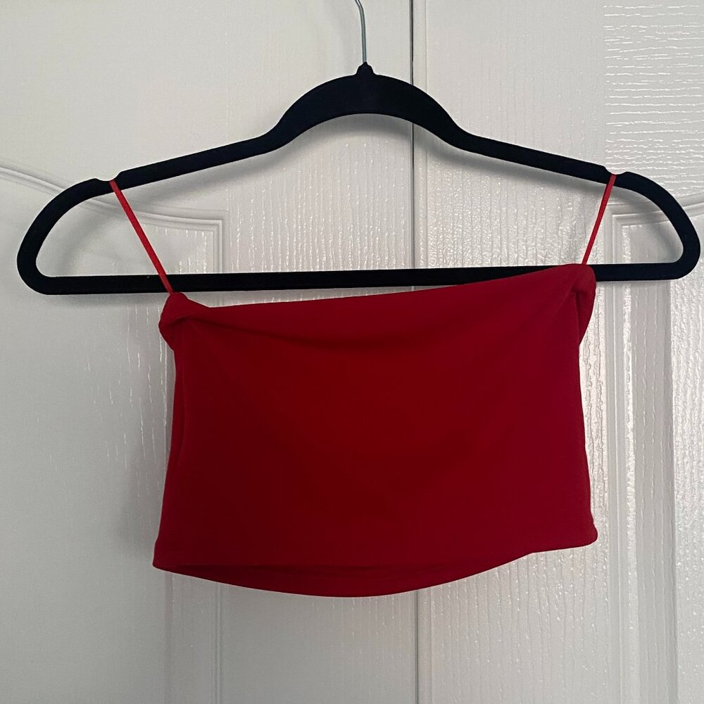Express Red Strapless Top - Picture 3 of 3